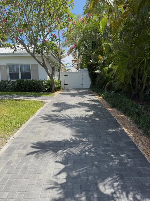 Paver side walkway installation