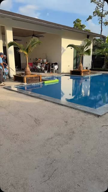 Pool paver deck renovation